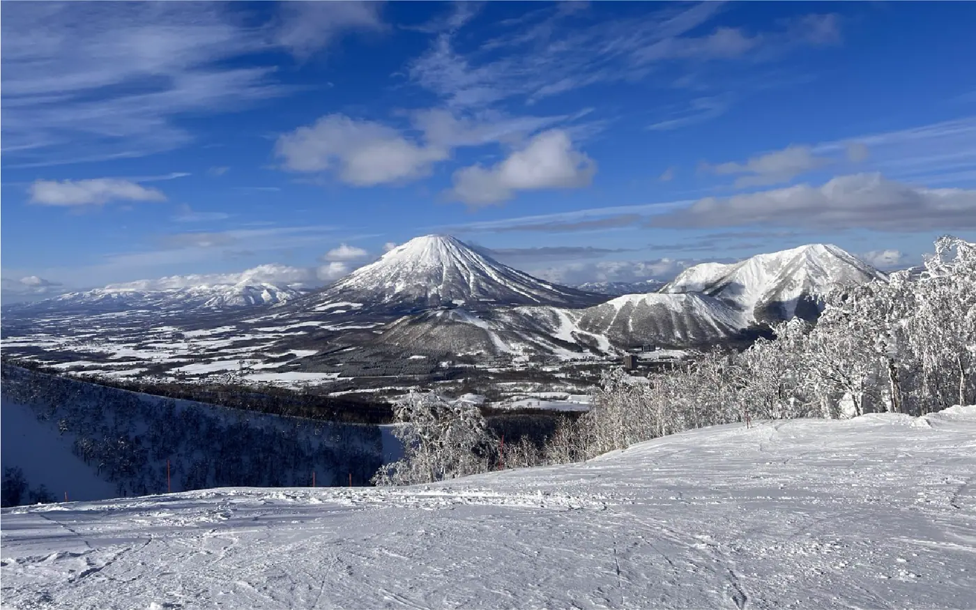 留壽都滑雪場雪景